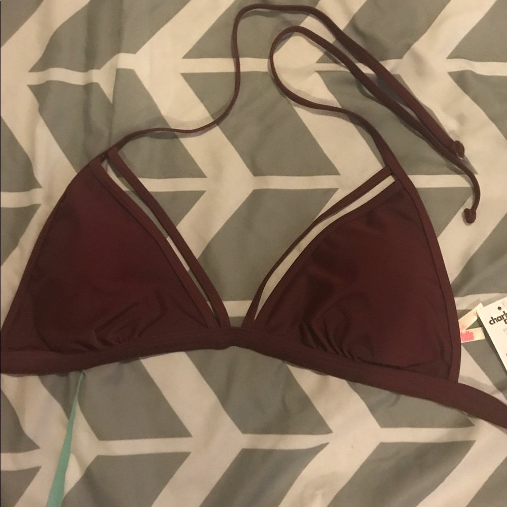 Charolette Russe maroon bathing suit top!
